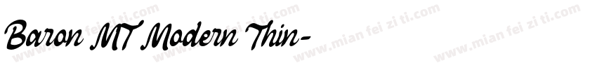 Baron MT Modern Thin字体转换